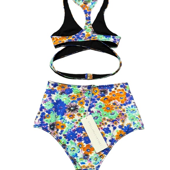 Stella McCartney**Floral Wrap Around Top & High Waist Bikini Bottom***Small $485 - Picture 4 of 4